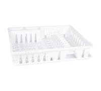 Cofan Escurreplatos con bandeja blanco 48 x 38 x 9,5 cm, Escurridor de platos de plástico, Gran capacidad, Secado higiénico y ordenado