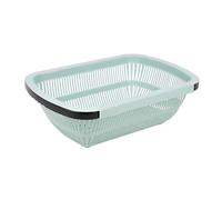 Cofan Escurridor extensible ajustable al fregadero, colador rectangular 50,5×24,5×11,5 cm, verde