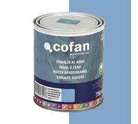 Cofan Esmalte Ecológico al agua Envases 750 ml Azul Mediterráneo Brillo