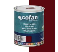 Cofan Esmalte Ecológico al agua Envases 750 ml Rojo Granada Satinado