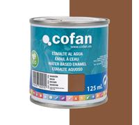 Cofan Esmalte ecológico al agua multisuperficies de alta calidad | Color: Marrón | Acabado: Brillo | Envase: 125 ml