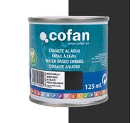 Cofan Esmalte ecológico al agua multisuperficies de alta calidad | Color: Negro | Acabado: Brillo | Envase: 125 ml