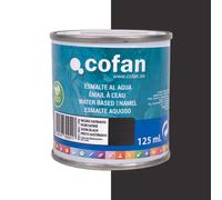 Cofan Esmalte ecológico al agua multisuperficies de alta calidad | Color: Negro | Acabado: Satinado | Envase: 125 ml