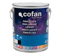 Cofan Esmalte Laca al Agua | Color Negro Satinado | Bote de 4 litros