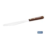 COFAN - Espátula para mezclar pintura | Fabricada en acero inoxidable | Medidas: 190 mm | Mango de madera