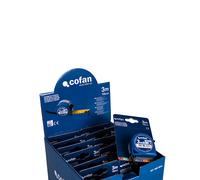 Cofan Expositor para Flexómetros Estándar con Botón de Bloqueo de Cofan | Incluye 12 o 6 Flexómetros | Flexómetro de 3 m, 5 m u 8 m