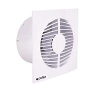 Cofan Extractor de Baño Silencioso Ø150 mm, Antirretorno, Panel Frontal Ultrafino, Protección IP45, Ventilación de Baño,