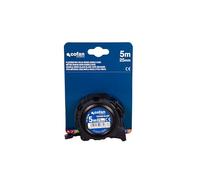 Cofan Flexómetro hoja negra doble cara, carcasa ABS, funda antichoque, bloqueo auto, 1,5 m x 25 mm