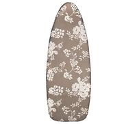 Cofan Funda para tabla de planchar acolchada de algodón 140 x 60 cm estampado gris con flores
