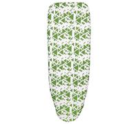 Cofan Funda para tabla de planchar | Tamaño universal | Material: 100 % algodón | Acolchada | 3 capas: espuma, muletón y algodón | Refleja el calor y el vapor | Estampado de triángulos con fondo blanc
