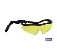 COFAN - Gafas protectoras de seguridad ámbar | Resistente a arañazos | Mayor seguridad en bricolaje y soldadura, entre otros