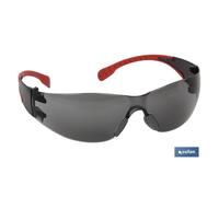 Cofan Gafas protectoras de seguridad super ligeras | Con lente oscura | Mayor protección y seguridad en el trabajo