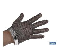 Cofan Guante Anticorte de Acero Inoxidable para Trabajo de Seguridad - Tallas M, L y XL