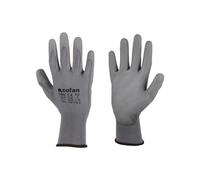 COFAN - Guantes 100 % de poliéster | Impregnados para mayor seguridad | Flexibles | Protección y confort | Sin costuras