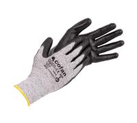 Cofan Guantes anticorte ultraligeros | Nivel D | HPPE + Recubrimiento PU negro | EN 388 4X43D | Pack de 12 pares de guantes o formato unitario | Talla 7, 8, 9, 10, 11 | Protección mecánica