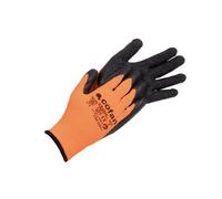 Cofan Guantes naranja flúor | Revestimiento de látex térmico | Protección mecánica y contra el frío | Pack de 12 pares o 1 par | EN 388 - EN 511 | Talla 10 | Alta elasticidad y agarre (12, 10)