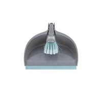 Cofan Juego de Cepillo y recogedor de Goma | Cepillo de Limpieza y recogedor de Mano | Adecuado para el hogar, Coche, Oficina (1, Turquesa/Gris)