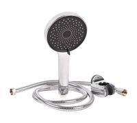 Cofan Kit de alcachofa de ducha con soporte y flexo | Mango de ducha con 3 funciones | Alta presión | Ahorro de agua de 9 l/m | Material: ABS cromado y acero inoxidable