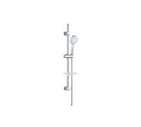COFAN - Kit de Ducha con Barra Deslizante | 3 Piezas | 5 Funciones en color blanco | Fabricado en ABS Cromado