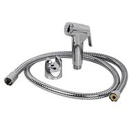 Cofan Kit grifo de ducha cromado - pulsador, colgador y flexo - ABS cromado