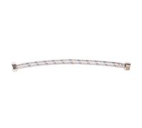 Cofan Latiguillo de Fontanería M3/4" x H3/4" DN13, Conexión de Latón Niquelado G3/4", Manguera Flexible Trenzada de Acero Inoxidable 304, Longitud 30 cm