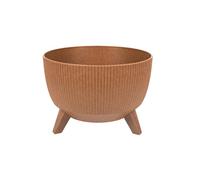 Cofan Maceta decorativa con patas - Patas desmontables, resistente a UV - Marrón, Ø24,3 x 20 cm