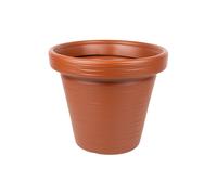 Cofan Macetas decorativas | Color: Terracota | Diseño rayado | Resistentes a los rayos UV | Pack de 4 o Unitario | Medidas: Ø46 x 40 cm | Ideales para interiores y exteriores