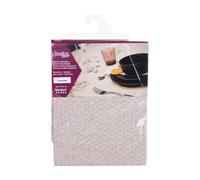 Cofan Mantel Redondo Antimanchas | Confeccionado en Jacquard con Tejido Resinado | Diseño de Petalos sobre Beige | Materiales: 50% algodón y 50% poliéster | Fácil de limpiar | Diámetro: 1,40, 1,60 o 1