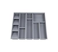 Cofan Organizador de cajones – para cubiertos y utensilios – Gris – 11 compartimentos – 50x45x6,5 cm