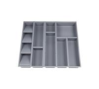 Cofan Organizador de cajones – para cubiertos y utensilios – Gris – 11 compartimentos – 50x45x6,5 cm