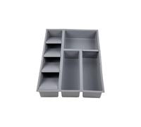 Cofan Organizador de cajones 8 compartimentos para cubiertos y utensilios Gris 30x45x6,5 cm