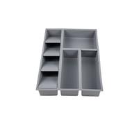 Cofan Organizador de cajones 8 compartimentos para cubiertos y utensilios Gris 30x45x6,5 cm