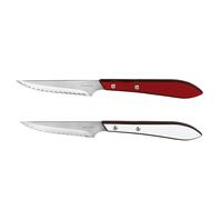 Cofan | Pack de 3 Cuchillos | Hoja microdentada de 10 cm | En Blanco y Rojo White