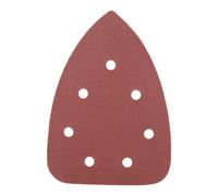 Cofan Pack de 5 hojas de lija para lijadora mouse | Grano 80, 120 o 180 | Papel para lijadora triangular | 7 agujeros | Medidas: 100 x 140 mm