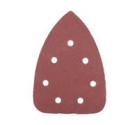 Cofan Pack de 5 hojas de lija para lijadora mouse | Grano 80, 120 o 180 | Papel para lijadora triangular | 7 agujeros | Medidas: 100 x 140 mm