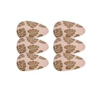 Cofan Pack de 6 salvamanteles individuales | Diseño triangular con hojas de monstera| Color: marrón | Material: PVC | Medidas: 45 x 36 cm