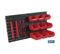 COFAN - Panel de herramientas en plástico para herramientas con accesorios de colgar | Dimensiones: 360 x 400 mm