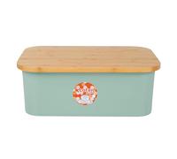 Cofan Panera con tapa de bambú y tabla de corte, 6,5 L, diseño minimalista, Verde (36 x 24 x 13 cm)