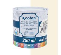 Cofan Pintura a la tiza – Acabado efecto tiza para restauración y decoración – 250 ml Blanco Algodón