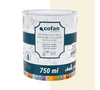 Cofan Pintura a la tiza para restauración y decoración – 750 ml (Blanco Algodón)