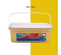 Cofan Pintura Plástica Monocapa | Color Amarillo | Apta para usar en interior | Capacidad 2.5 Litros