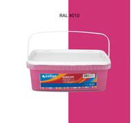 Cofan Pintura Plástica Monocapa Color Magenta Suave Apta para usar en interior Cantidad 2.5 Litros