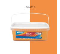 Cofan Pintura Plástica Monocapa | Color Naranja | Apta para usar en interior | Capacidad 2.5 L