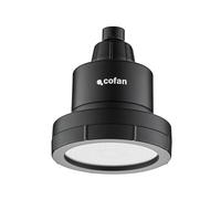 Cofan Cabezal de ducha redondo – Alta presión · Filtro 15 etapas · Rotación 360° · Negro