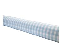 Cofan Rollo de Mantel Antimanchas | Diseño en Cuadros Vichy Azules | Materiales: Vinilo y poliéster | Impermeable | Fácil de Limpiar | Medida: 1,40 x 20 Metros