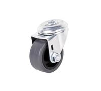 Cofan Rueda de goma gris para tornillo pasante | Diámetro de 40 mm | Para pesos de 32 kg | Pack 4 Unidades