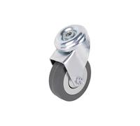 Cofan Rueda de goma gris para tornillo pasante | Diámetro de 60 mm | Para pesos de 40 kg | Pack 2 unidades