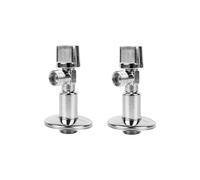 Cofan Set de 2 Válvulas de Escuadra | Medidas: 1/2" x 3/8" | Fabricada en Latón CW617N | Cierre y Apertura 1/4 de Vuelta