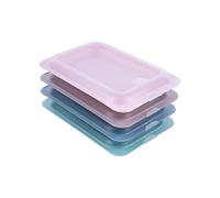 Cofan Set de 4 portaembutidos apilables – Tapa transparente, apto para microondas y lavavajillas