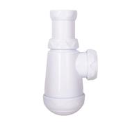 Cofan Sifón Botella Corto Extensible 15-75 mm para Lavabo, Salida Horizontal Ajustable Ø32-40 mm, Racor 1 1/4"